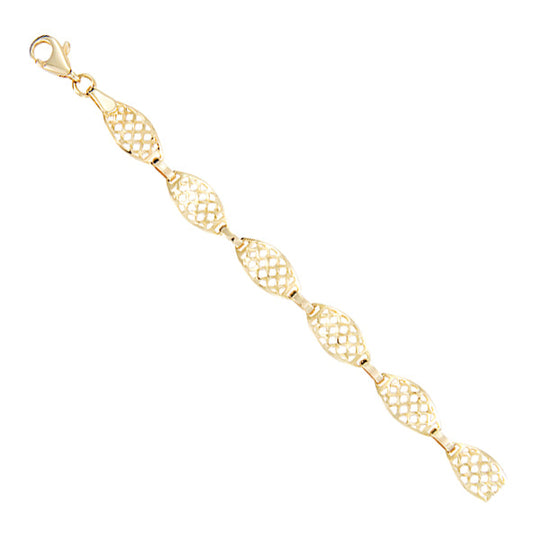 14K Yellow Gold Mesh Link Bracelet