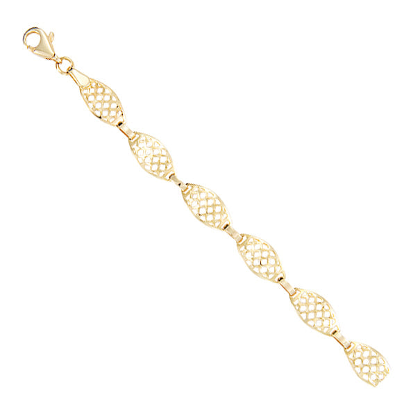 14K Yellow Gold Mesh Link Bracelet