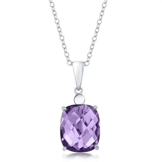 Simona Sterling Silver Amethyst Necklace